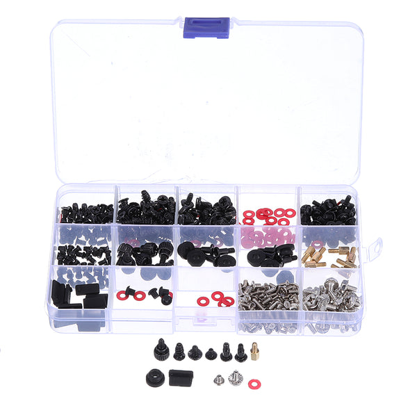 Suleve 350Pcs/set M2/M3/M3.5 DIY Desktop Computer Repair Screw Assortment Mainboard Fan Cross Screws Hex Standoffs Spacers Kits w/ Storage Box Screwdriver