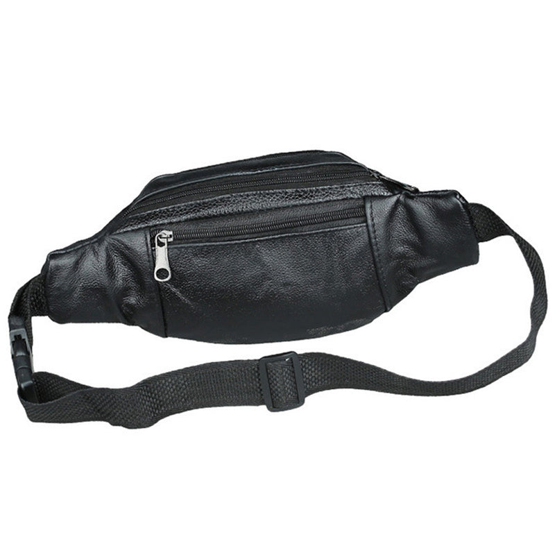 PU Leather Large Capacity Sports Waist Bag Phone Bag Crossbody Bag For Outdoor Sports