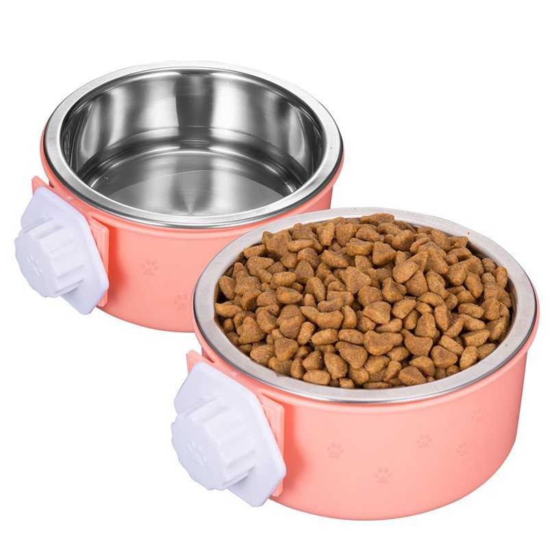 Stainless Steel Removable Crate Bowl For Dogs, Cats, Small Animals,14 Oz Pi H7P1
