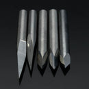 5pcs 3.175mm Shank 0.1mm 15/20/30/45/60 Degree Tungsten Steel Engraving Bits CNC Tool