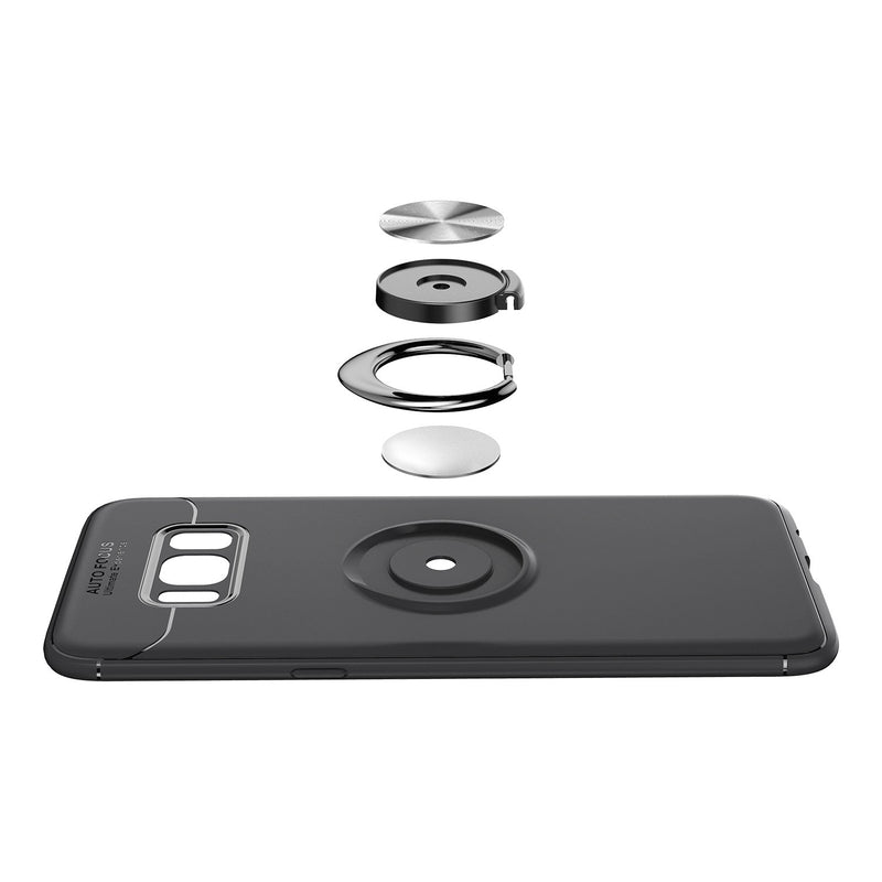 C-KU Protective Case For Samsung Galaxy S8 Plus 360 Rotating Ring Grip Kicktand