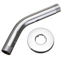 6 Inch Wall Mount Chrome Shower Arm Bathroom Shower Extension Head with Flange