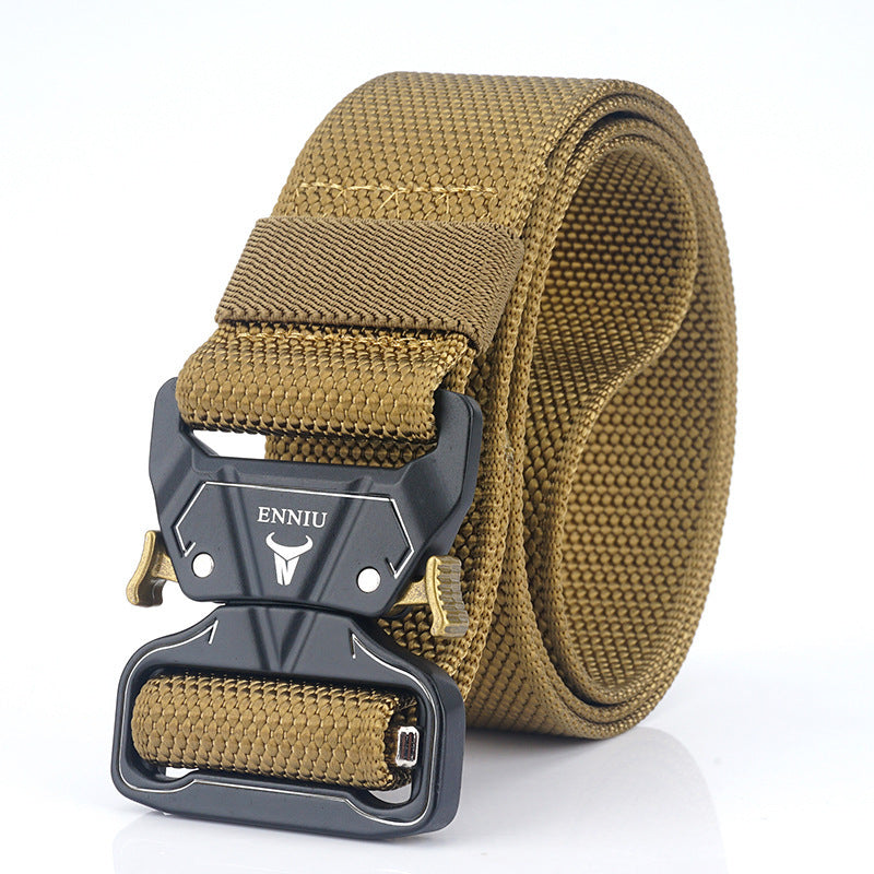ENNIU W43S 125cm 4.3cm Military Tactical Belt Heavy Duty Punch Free Nylon Waist Belt Adjustable Durable Casual Belt