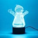3D Xmas Snowman Night Light 7 Color Changing LED Art Desk Table Lamp For Toy Gift