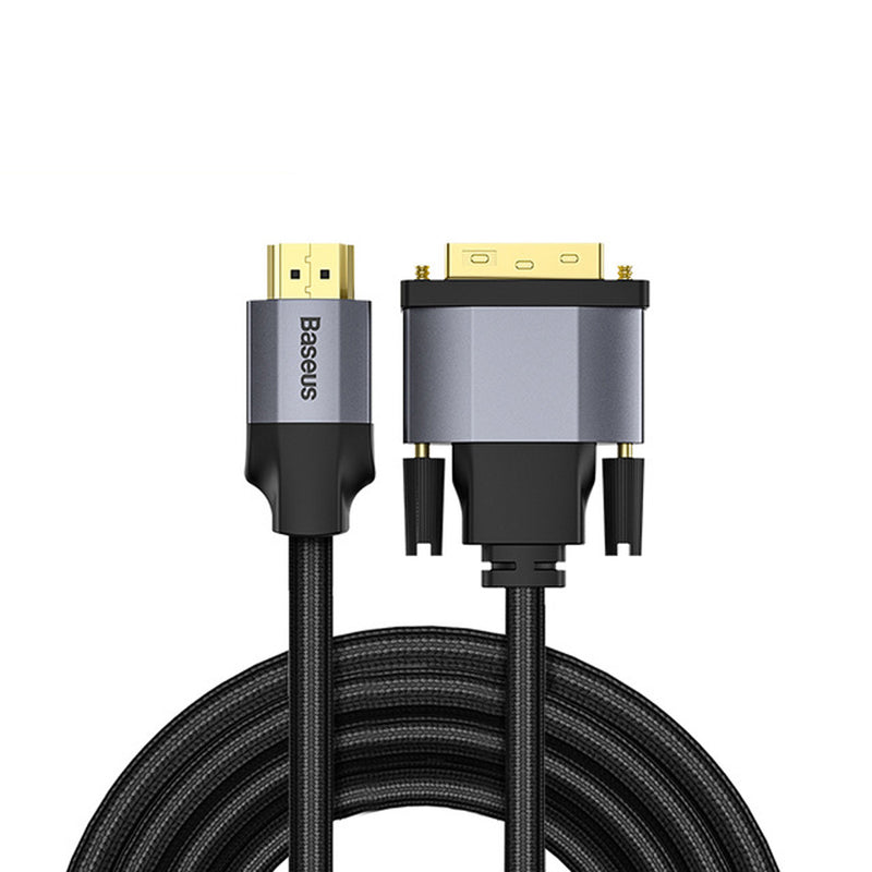 Baseus 4KHD DVI to HDMI Male to Male Two-way Calbe Adapter Converter For PS4 PC HDTV Projector