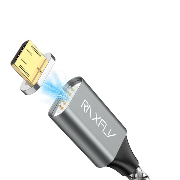 RAXFLY 2.1A Magnetic Braided Micro USB Fast Charging Data Cable 2M For Xiaomi Redmi Note 5 5 Plus S7