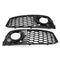 RS4 Style Glossy Black Front Bumper Fog Light Grille Grill Pair for Audi A4 B8 2009-2012