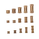 Suleve MXBN3 250pcs M2/M3/M4 Metric Threaded Brass Knurl Round Insert Nut Assortment Set