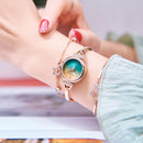 KIMIO K6400S Pentagram Dress Ladies Wrist Watch Bracelet Design Quartz Watches