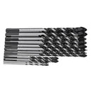 Drillpro 10pcs 1/8 1/4 5/16 3/8 1/2 Masonry Drill Bits Twist Drill Set for Tile Brick Cement Concrete
