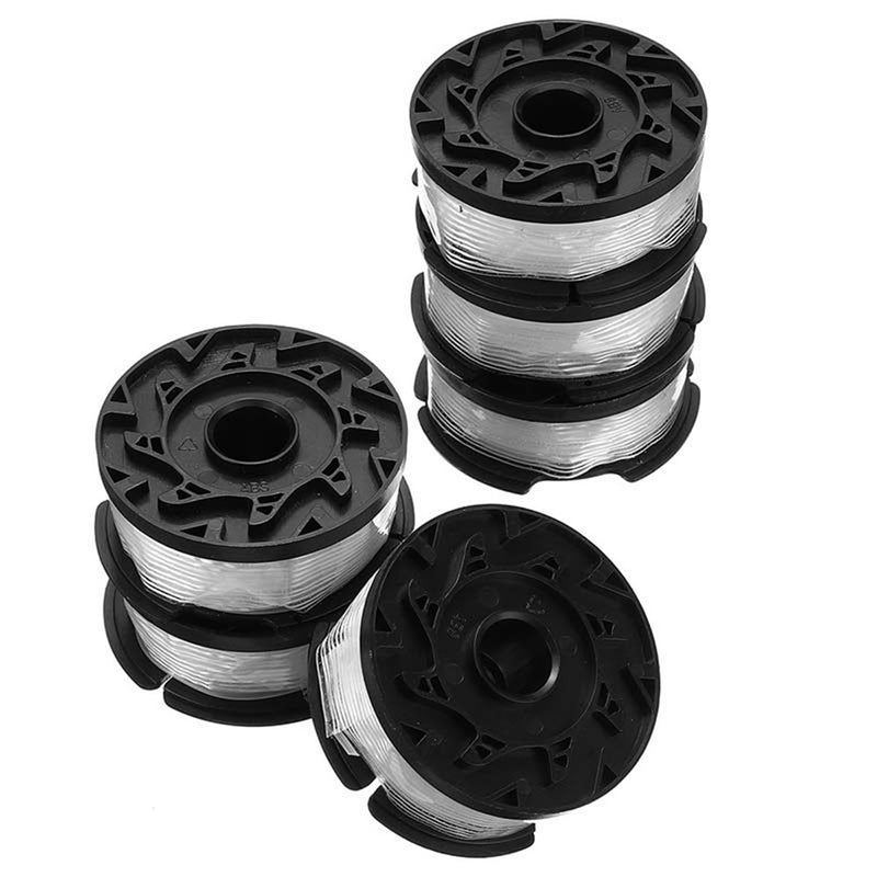 6pcs 30ft Trimmer Line Replacement Spool Cap Cover Spring For Black And Decker String Trimmers