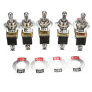 5Pcs SPST 2Pin Heavy Duty 15A 250V ON/OFF Rocker Toggle Switch Waterproof Boot