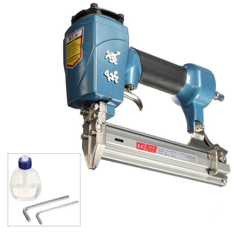 2 In 1 Heavy Duty Air Stapler/Nailer Staple Nail G un Kit Carpenter Working Tool