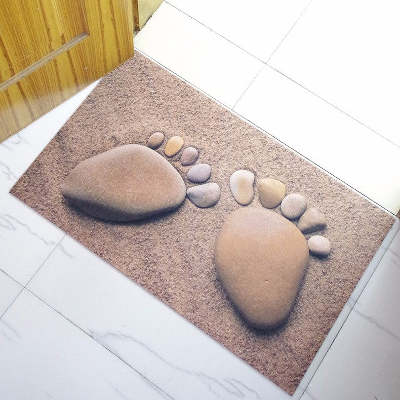 Rubber Doormat 3D Chic Home Rug Baby Foot Area Rug Carpet Bathroom Anti-slip Floor Mat