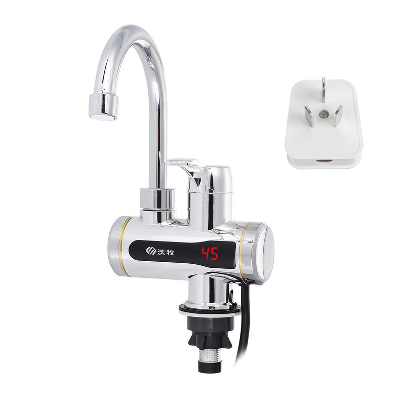 220V 3000W IPX4 Electric Faucet Tap Hot Water Heater Instant Kitchen Side/Under Faucet