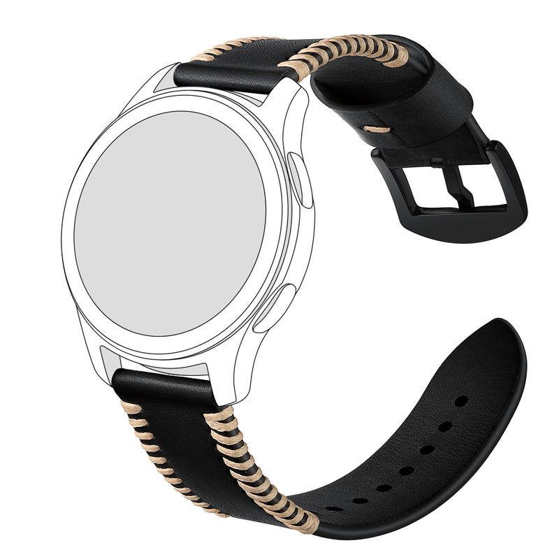 General 18/20/22mm Watch Band Stitches Genuine Leather Universal Watch Strap