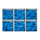 PAG 6pcs 13x13cm Water Shadow Pattern 3D Anti Slip Waterproof Bathtub Sticker