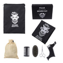 6pcs/set Canvas Bag Beard Grooming Trimmer Fashion Shaping Trimming Male Styling Comb Scissors Beard Care Kit