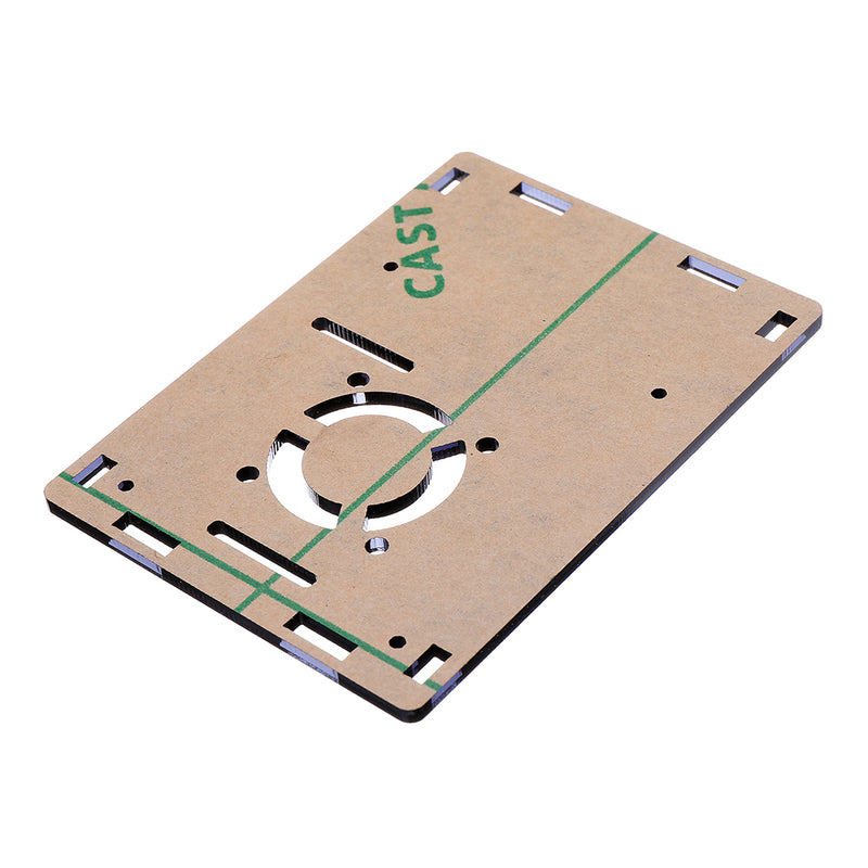 3Pcs Black Acrylic Wall Mounted Protective Case Support Cooling Fan for Raspberry Pi 4 Model B