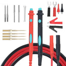 ML1608-18P-1 2 PCS Electric Meter Straight Test Pen Needle Tip Probe for Multimeter Test Leads Pin Wire Pen Cable Multifunction Replaceable