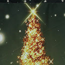1.8M Christmas Waterproof Bathroom Shower Curtain Gold Xmas Tree Decor 12 Hook