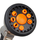 9in1 metal Garden Hose Pipe Head Soft Grip Handle Multi Pattern Water Sprayer