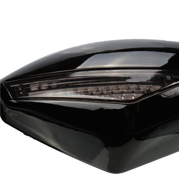 Blue Design LED Turning Signal Mirrors For Honda Suzuki Kawasaki Ducati