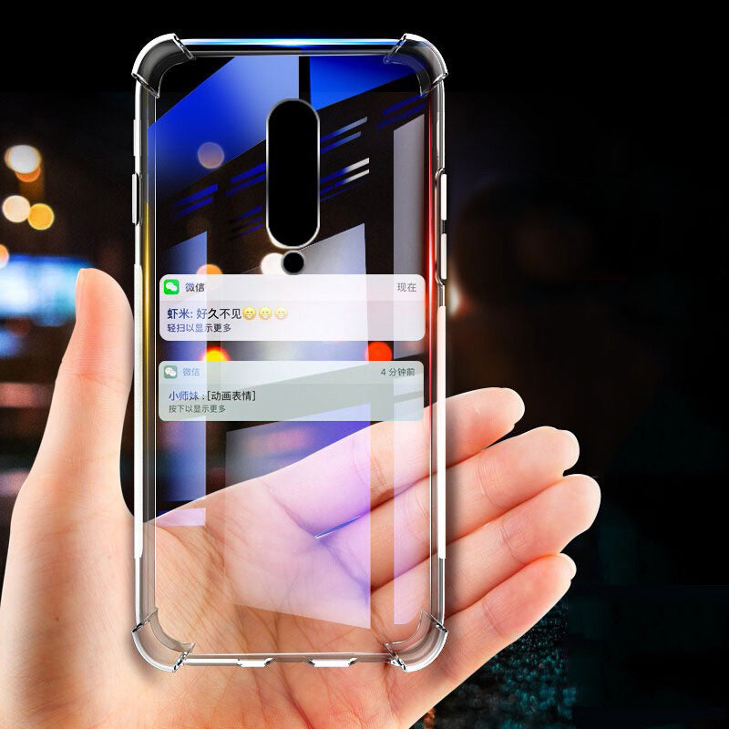 BAKEEY Transparent Air Cushion Shockproof Soft TPU Protective Case For OnePlus 7 Pro / 1+7 Pro