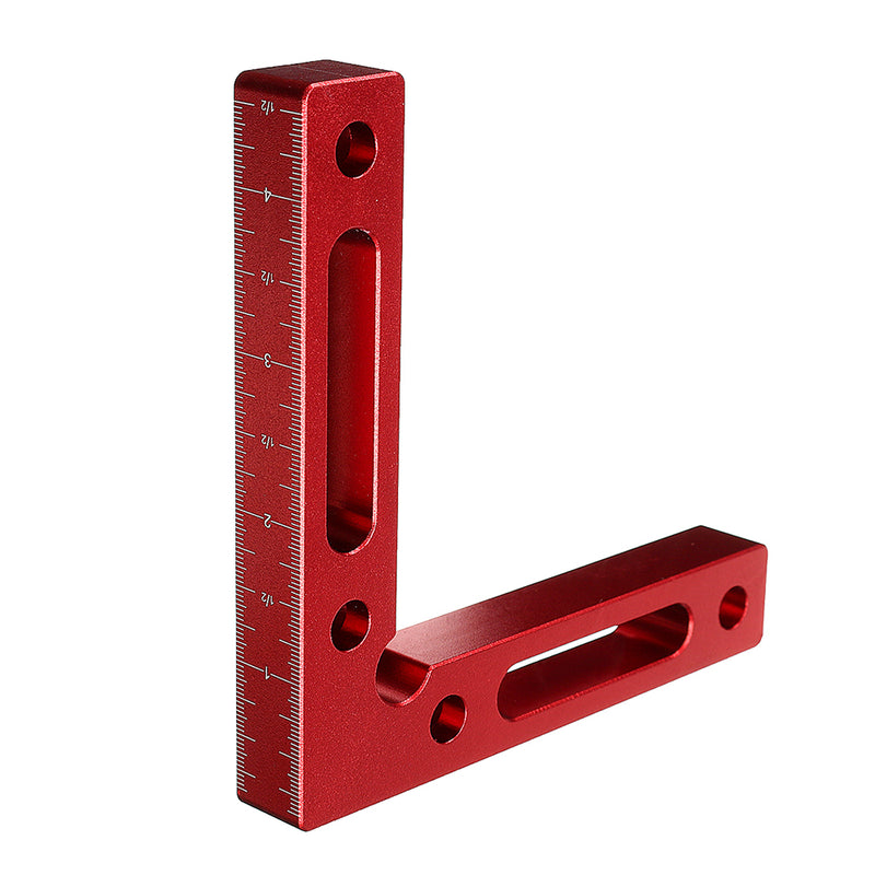 Upgrade Aluminium Alloy 90 Degree 120x120mm Precision Clamping Square with Metric and Inch Scales Woodworking Machinist Square Positioning Right Angle Clamping Measure