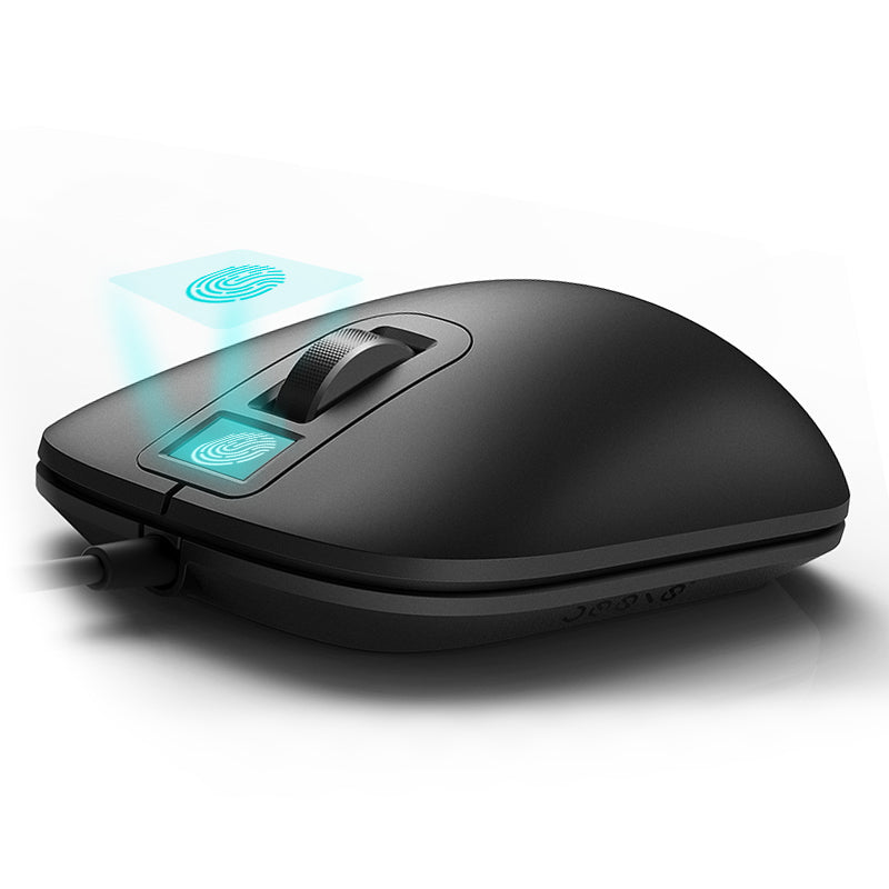 Jesis J1 Fingerprint Mouse Wired Optical Ergonomic Gaming Work Mouse Protect-Privacy Office Mice