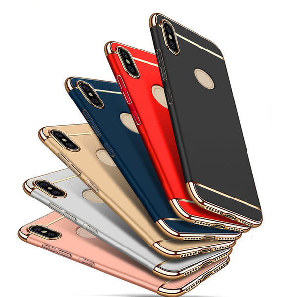 Bakeey Ultra-thin 3 in 1 Plating Frame Splicing PC Hard Protective Case For Xiaomi Redmi 6 Pro / Xiaomi Mi A2 Lite