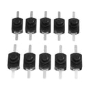 Excellway 10Pcs 1A 30V DC 250V Black Latching On Off Mini Push Button Switch