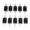 Excellway 10Pcs 1A 30V DC 250V Black Latching On Off Mini Push Button Switch
