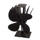 IPRee 4 Blades Fireplace Fan Thermal Heat Power Stove Fan Wood Burner Fan