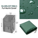 Outdoor Waterproof Furniture Rain Snow Dust Proof Cover Garden Sofa Chair Table Cover Patio Beach Protector 61x68x107x68cm Green