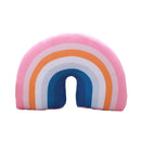 Colorful Rainbow Shaped  Sleeping Pillow Plush Dolls Back Cushion Soft Stuffed Toy Present
