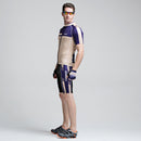 Mens Sports Riding Cycling Jersey Summer Bicycle Short Sleeve Suit Polyester Fabic Shorts Quick Dry