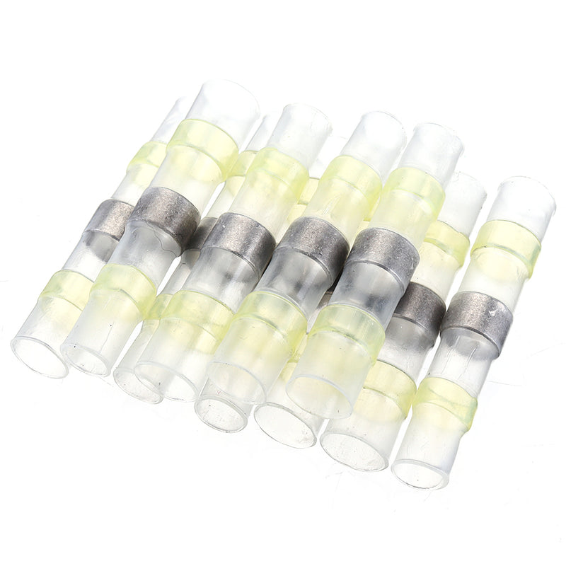 Excellway 250PCS Solder Seal Wire Connectors Waterproof Heat Shrink Butt Connectors Solder Ring Rerminal Tube Terminal Wire Connector Terminal