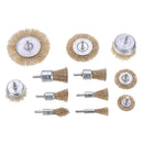 Drillpro 12Pcs Wire Wheel Brush Cup Wire Brush Set 6mm Shank For Removal of Rust/Corrosion/Paint-Reduced