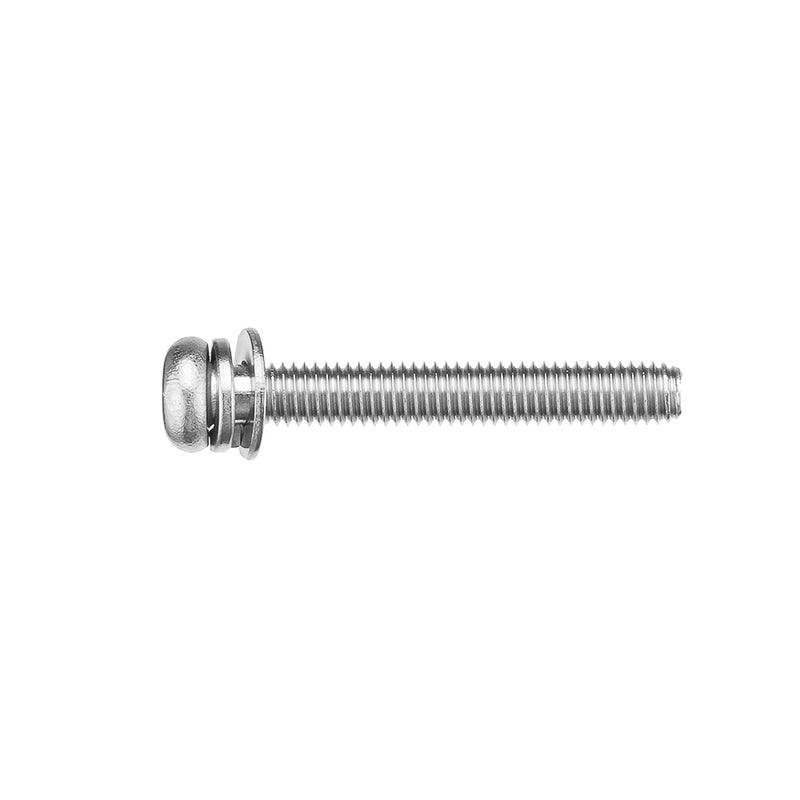 Suleve M5SP1 100Pcs M5 Stainless Steel 8-35mm Phillips Pan Head Machine Screw Washer Bolt Asortment