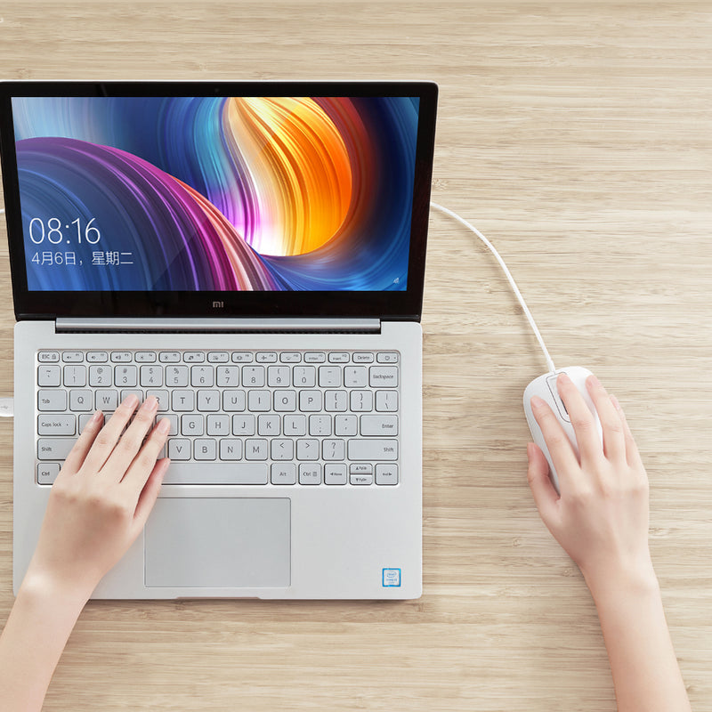 Jesis J1 Fingerprint Mouse Wired Optical Ergonomic Gaming Work Mouse Protect-Privacy Office Mice