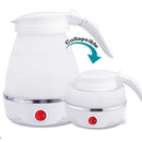 600ml Travel Water Kettle Electric Foldable Portable Boiler Machine Food Grade Silicone Boil Dry Protection