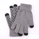 YOINS Winter Knit Gloves for Men Women Touch Screen Anti-Slip Warm Wool Lining Finger Gloves