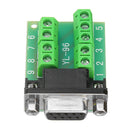 Female Head RS232 Turn Terminal Serial Port Adapter DB9 Terminal Connector