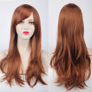70CM Long Synthetic Costume Cosplay Wig High Temprature Fiber Hair Extensions For Women Dark Purple Hair