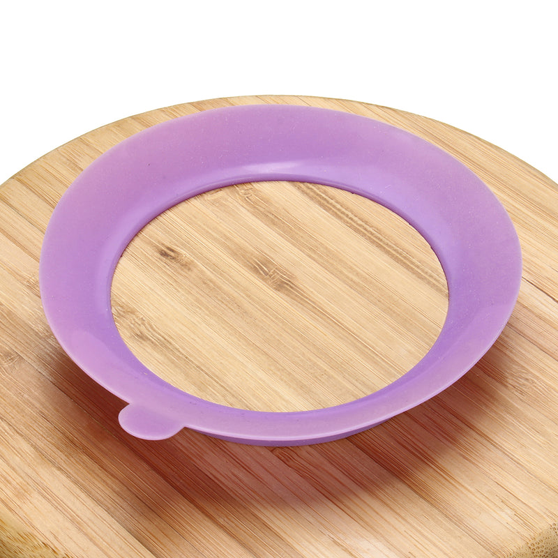 Baby Bamboo Suction Bowl Plate and Matching Spoon Set Kids Put Feeding Bowl