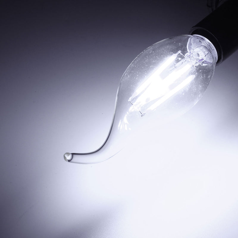 Dimmable E14 4W COB Edison Filament Bulb LED 400Lm Candle  Light Candle AC220V