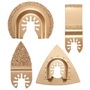 4pcs Carbide Grout Blades Set Oscillating Multitool Saw Blades for Dewalt Stanley Black Decker Bosc