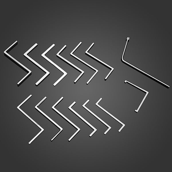 DANIU 14pcs Tension Wrench Push Rod Rotating Rod Tools Lock Pick Tools Set