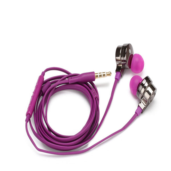 PISEN G105 in-ear Earphone 3.5mm Flat Cable 0.8M 2.62ft Headset  for Smartphone